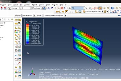 آموزش محاسبه فرکانس طبیعی در مدهای ارتعاشی مختلف در آباکوس